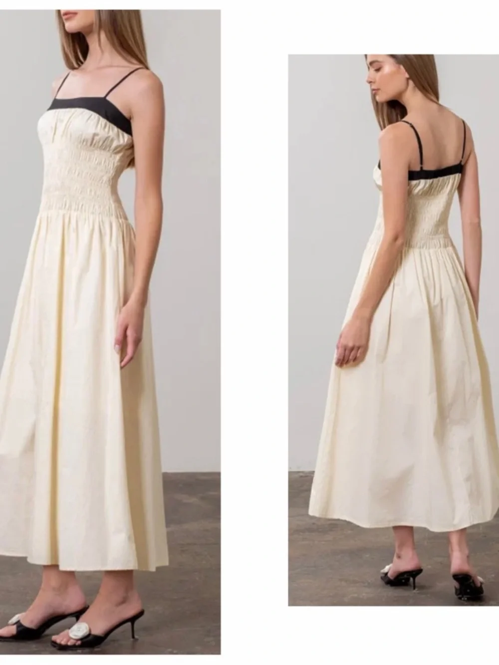 Anthropologie By The River Rosella Smocked Midi Dress - Picture 2 of 9